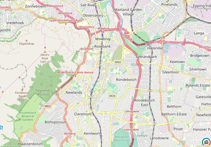 Map location of Rondebosch  